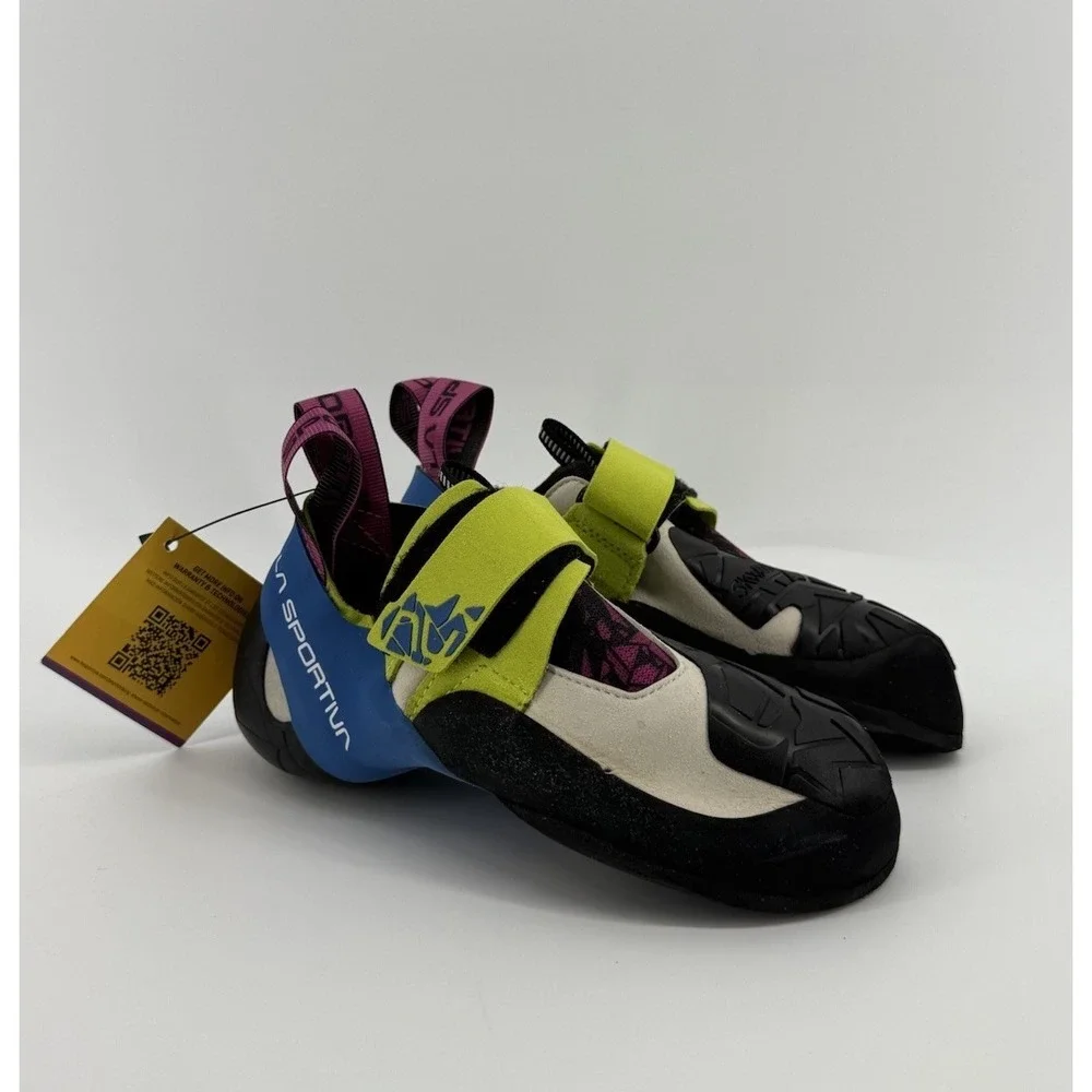 La Sportiva Skwama Apple Green Cobalt Blue Climbing Shoes W 5.5 - M 4.5 - 36